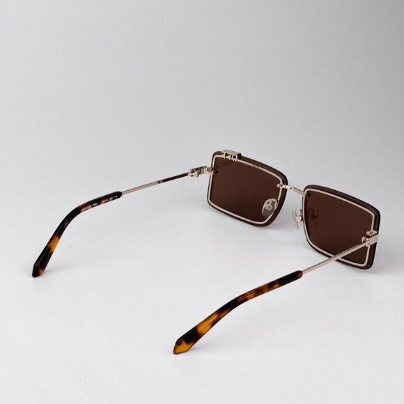 Off-White TAMPA Women Sunglasses Gold Brown Rectangular | Model OERI13N 7664 main image 11